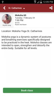 Moksha Hot Yoga android App screenshot 1