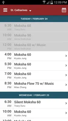 Moksha Hot Yoga android App screenshot 2